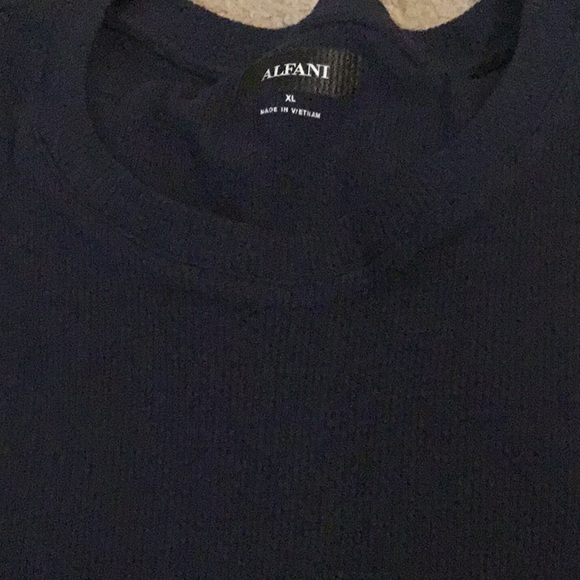 Alfani LS TEXTURED CREW TEE sweater - Picture 3 of 3